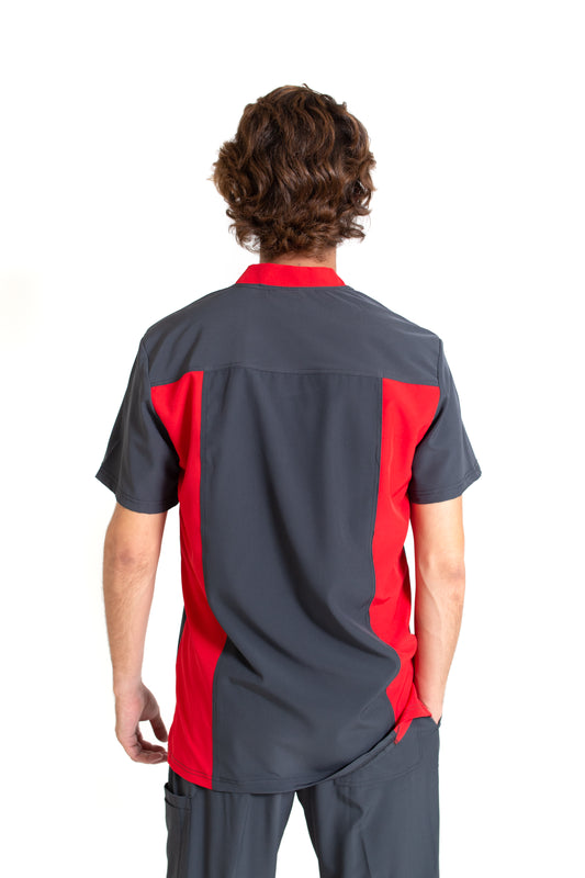 Filipina EA-02 REPELENTE A FLUIDOS-Color PEWTER/ROJO HOMBRE-HASSAN Uniformes