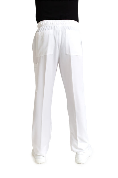 Conjunto SET Filipina y Pantalón EA-02 REPELENTE A FLUIDOS-Color ESTAMPADO DINOSAURIOS con PANT BLANCO HOMBRE-HASSAN Uniformes