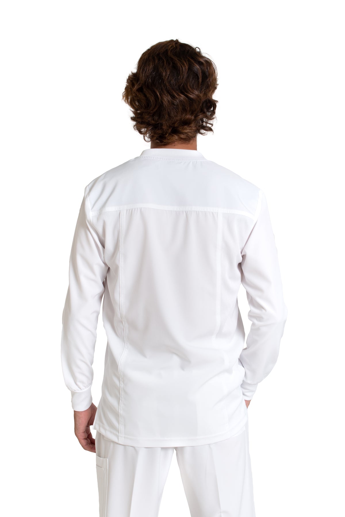 Conjunto SET Filipina MANGA LARGA y Pantalón JOGGER EA-03 REPELENTE A FLUIDOS-Color BLANCO HOMBRE-HASSAN Uniformes