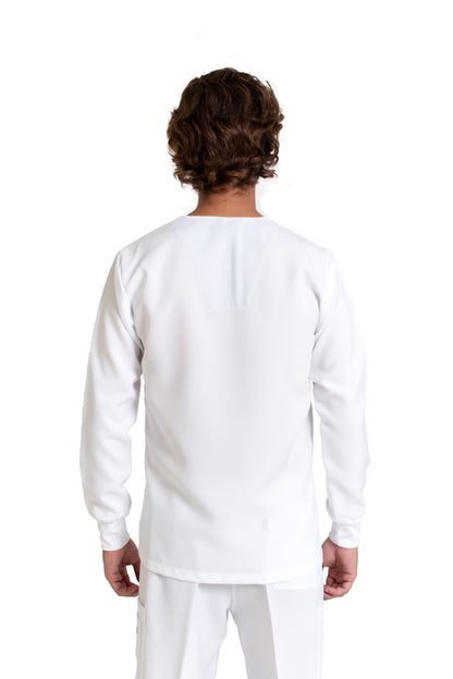 Filipina Top JP-14 MANGA LARGA UNISEX-Color Blanco-JUANPA