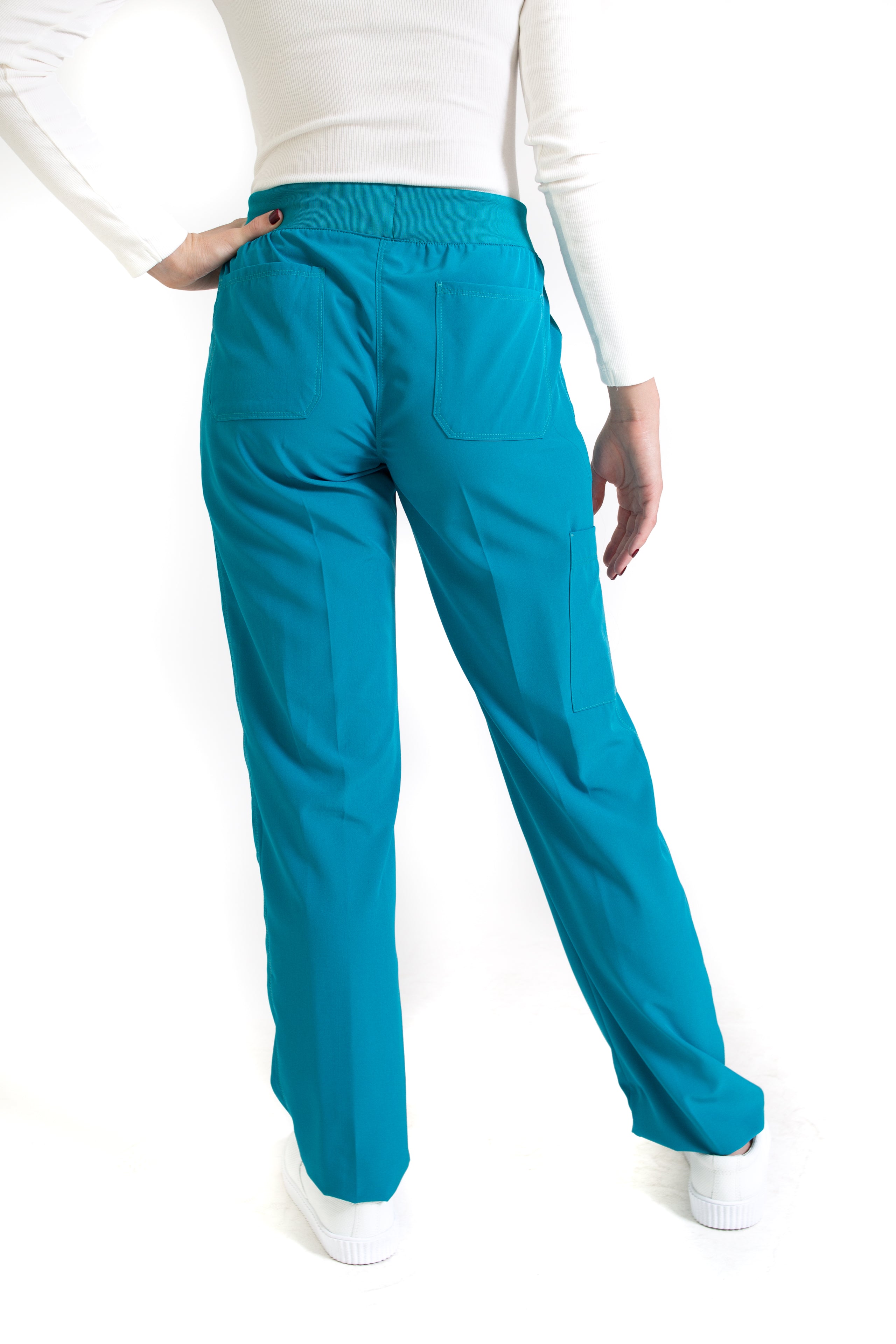 Conjunto SET Filipina MANGA LARGA y Pantalón EV-16 Tatita REPELENTE A FLUIDOS-Color VERDE Dama-Ana Isabel Uniformes