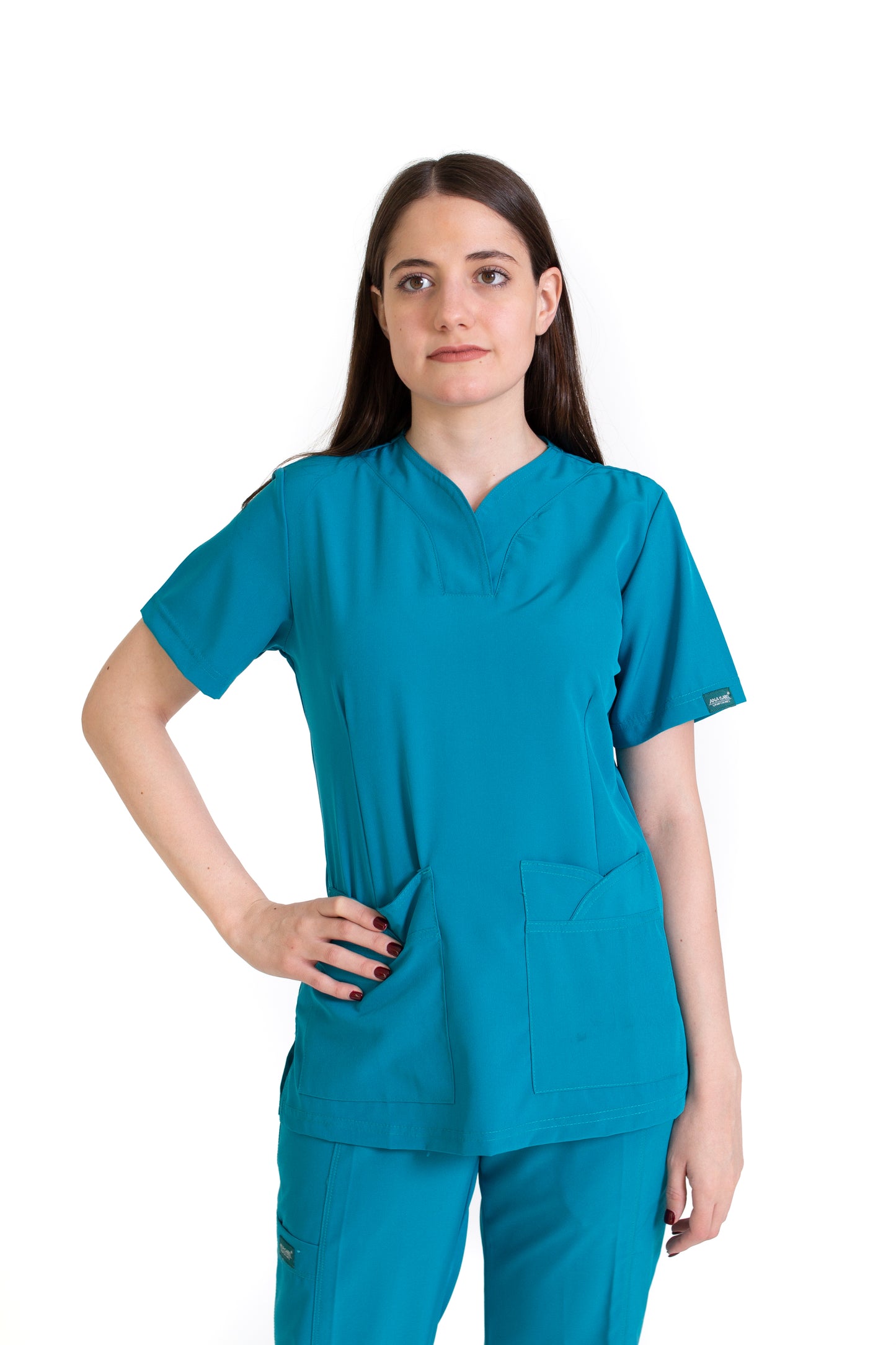 Filipina Top EV-03 Nani REPELENTE A FLUIDOS-Color VERDE Dama-Ana Isabel Uniformes