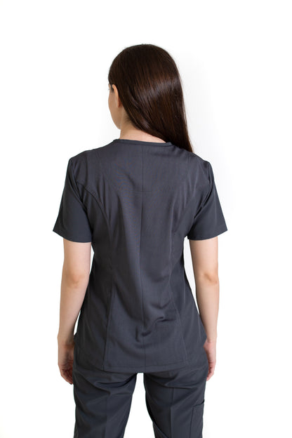 Filipina Top EV-02 Muñin REPELENTE A FLUIDOS-Color PEWTER Dama-Ana Isabel Uniformes