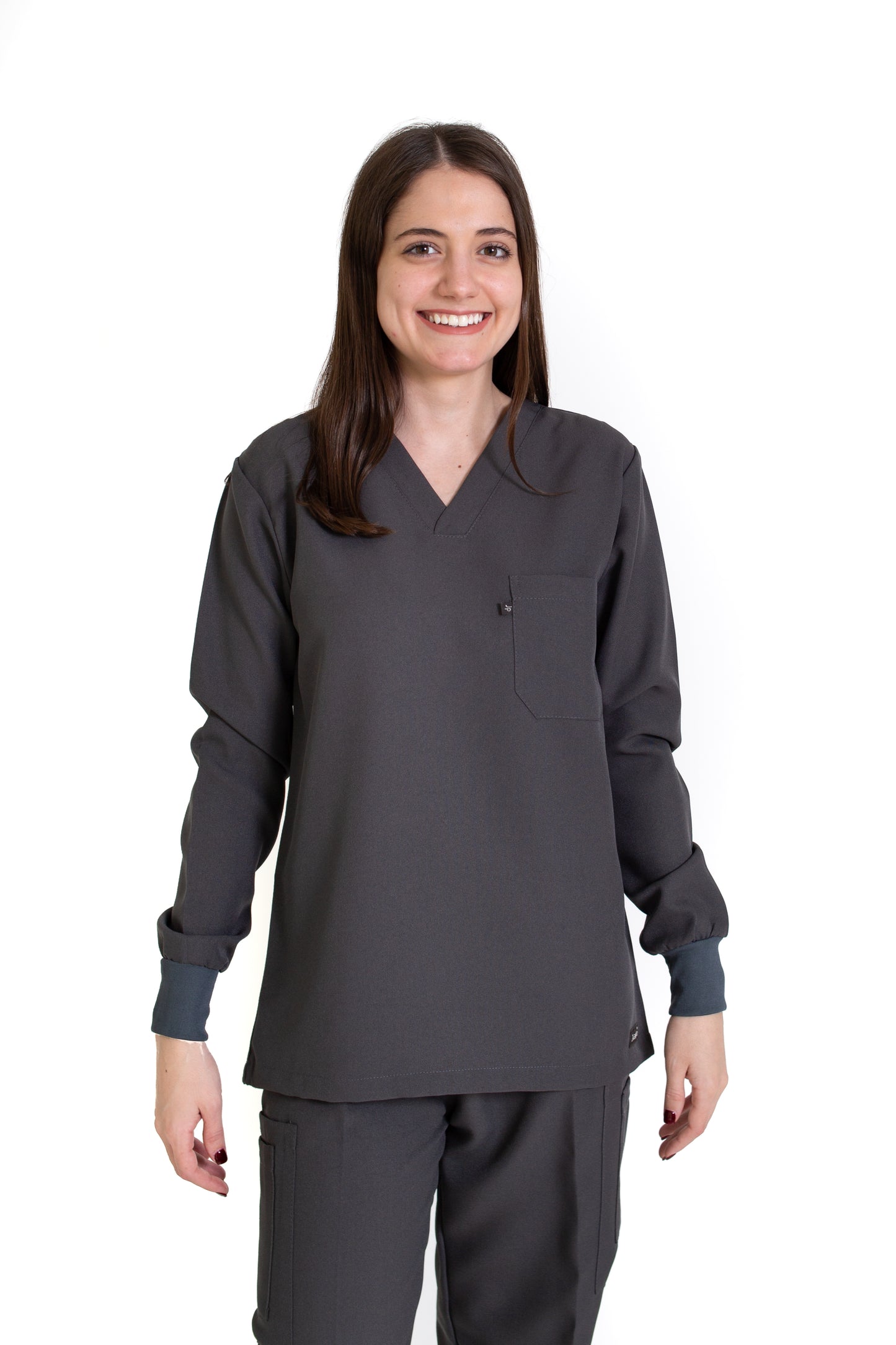 Filipina Top JP-14 MANGA LARGA UNISEX-Color PEWTER-JUANPA