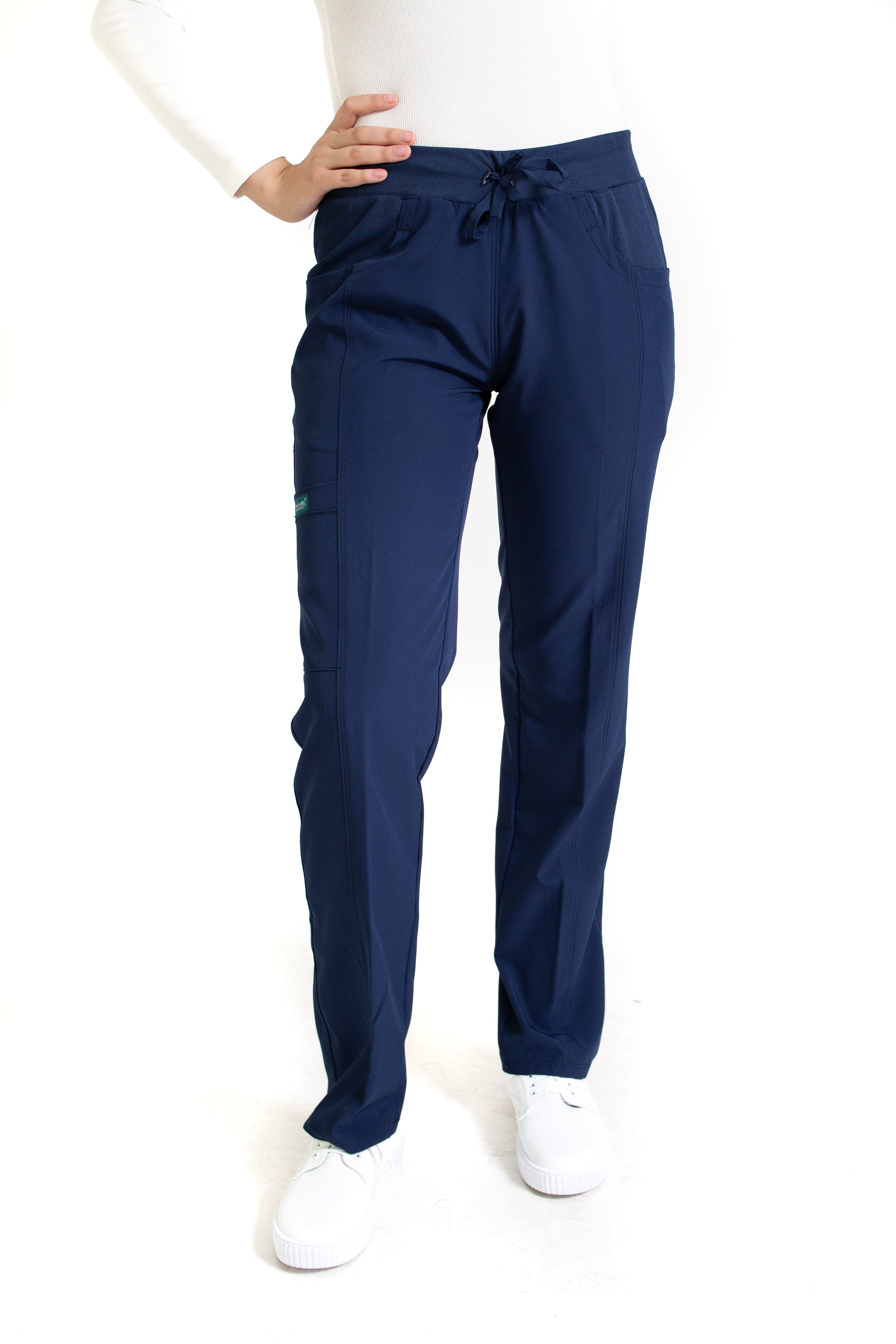 Conjunto SET Filipina y Pantalón EV-04 Tatita REPELENTE A FLUIDOS-Color VERDE/MARINO con PANT MARINO Dama-Ana Isabel Uniformes