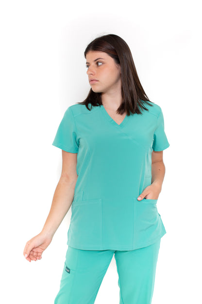 Filipina Top EV-04 Tatita REPELENTE A FLUIDOS-Color JADE Dama-Ana Isabel Uniformes