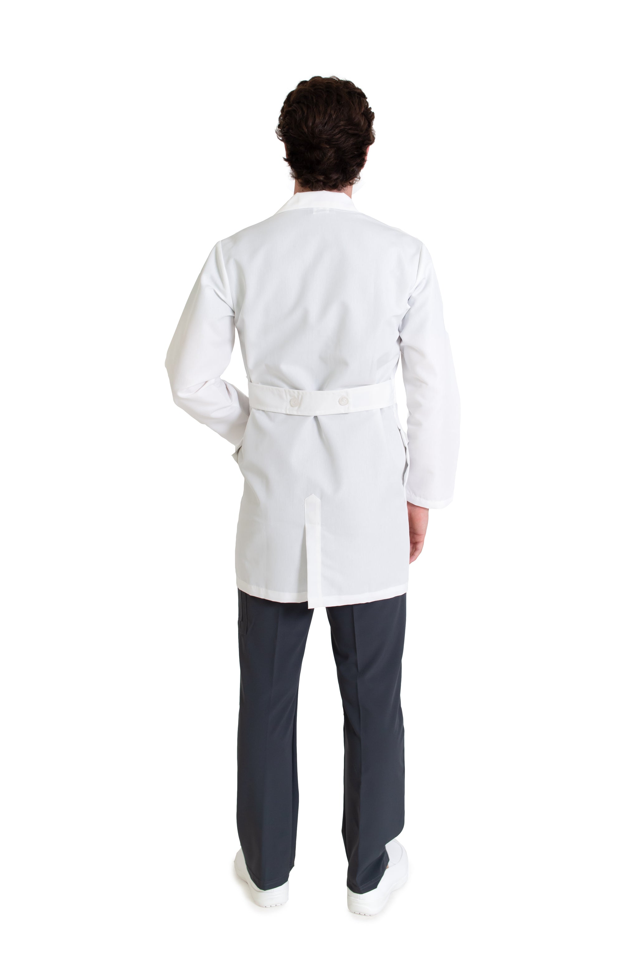 Bata De Laboratorio Para Hombre B-well Enzo - Mangas Largas, 3 Bolsillos, Botones De Presión, Mezcla Algodón-poliéster