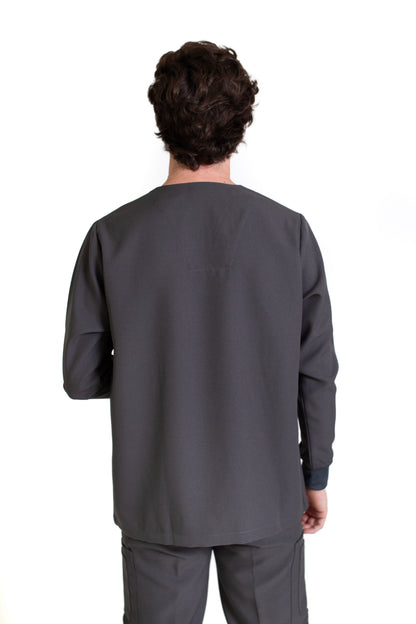 Filipina Top JP-14 MANGA LARGA UNISEX-Color PEWTER-JUANPA
