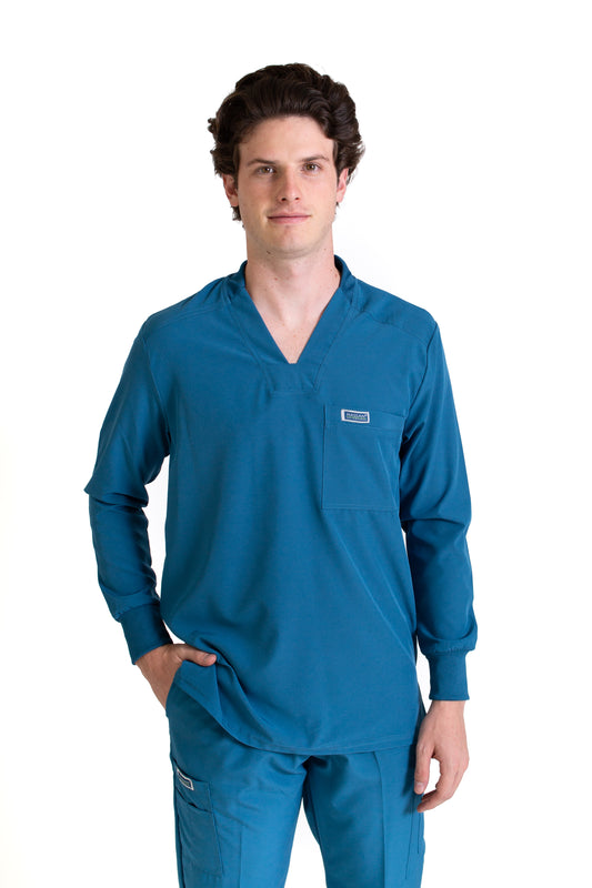 Conjunto SET Filipina MANGA LARGA y Pantalón EA-03 REPELENTE A FLUIDOS-Color CARIBE HOMBRE-HASSAN Uniformes