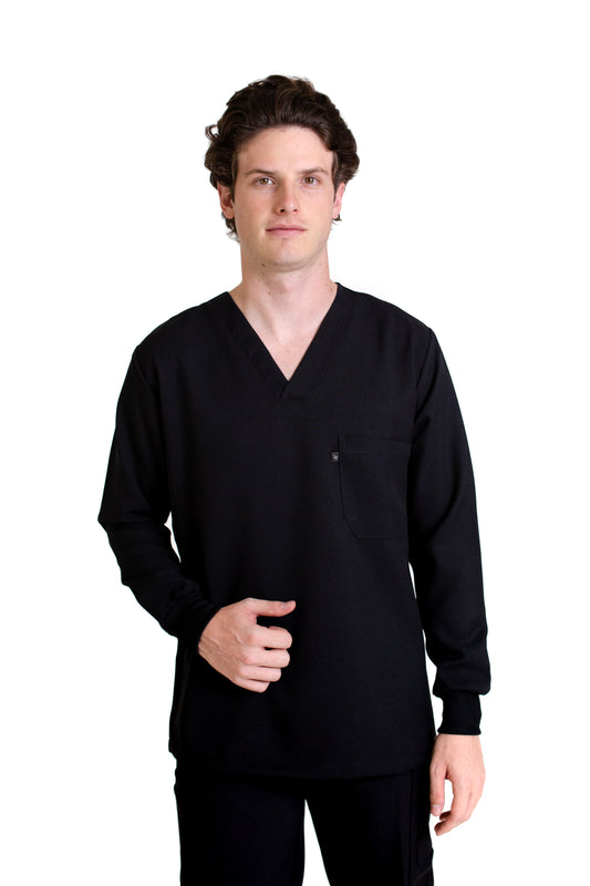 Filipina Top JP-14 MANGA LARGA UNISEX-Color NEGRO-JUANPA