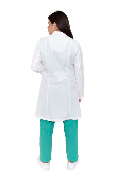 Bata Médica de Laboratorio para Dama KA-34-ROMBO LARGA-Karen Medical Fashion