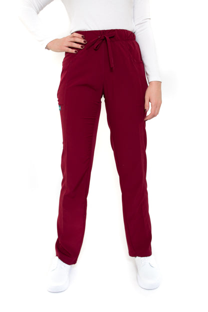 Conjunto SET Filipina MANGA LARGA y Pantalón EV-16 Tatita REPELENTE A FLUIDOS-Color VINO Dama-Ana Isabel Uniformes