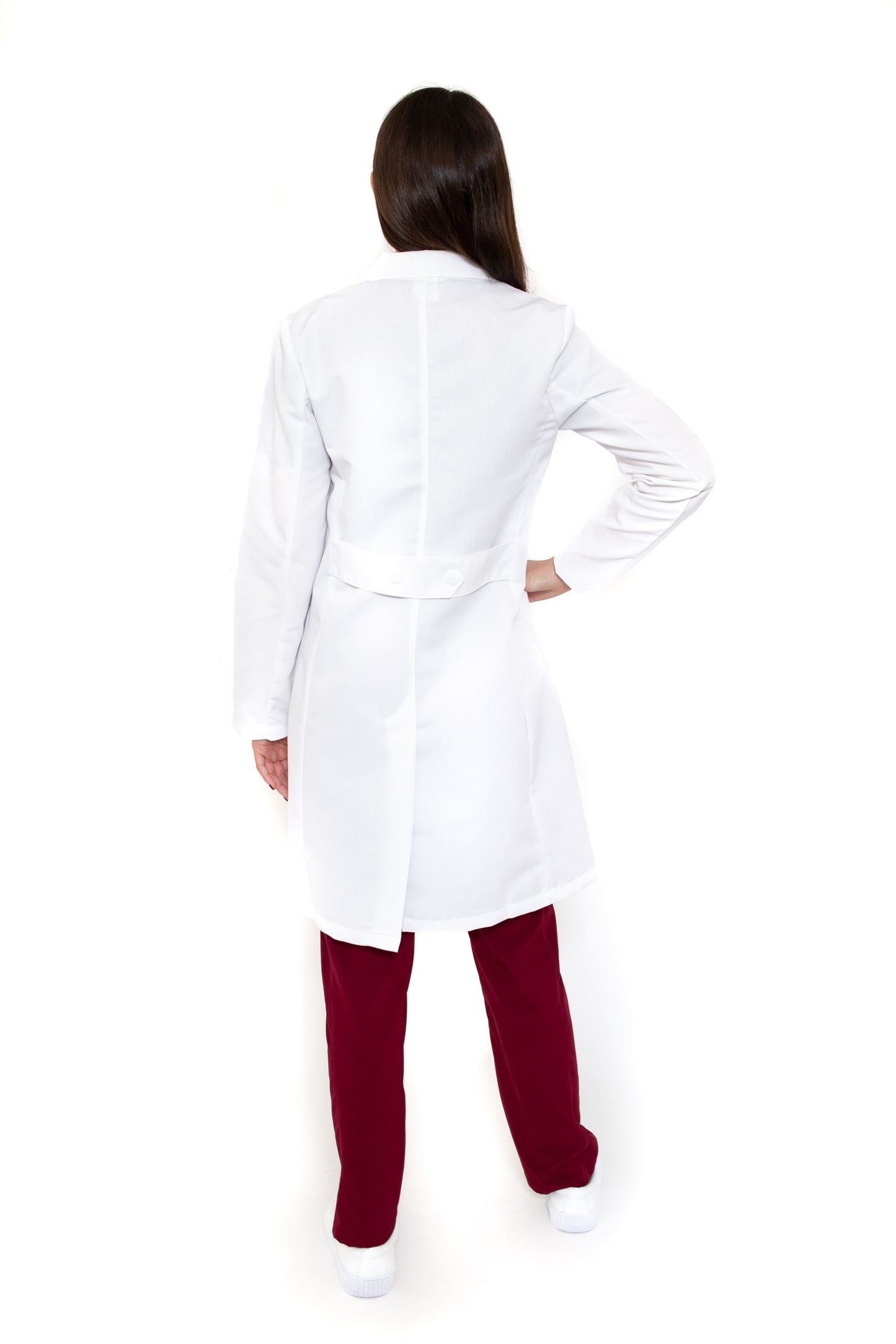 Bata Médica CORTA de Dama KA-35R-CORTA-Clásica Bata-Karen Medical Fashion