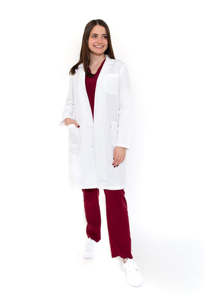 Bata Médica CORTA de Dama KA-35R-CORTA-Clásica Bata-Karen Medical Fashion