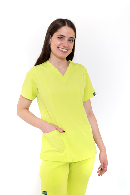 Filipina Top EV-01 Chicu REPELENTE A FLUIDOS-Color LIMA Dama-Ana Isabel Uniformes