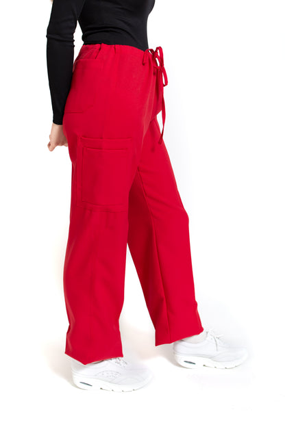 Conjunto SET Filipina y Pantalón JP-13 UNISEX-Color ROJO-JUANPA