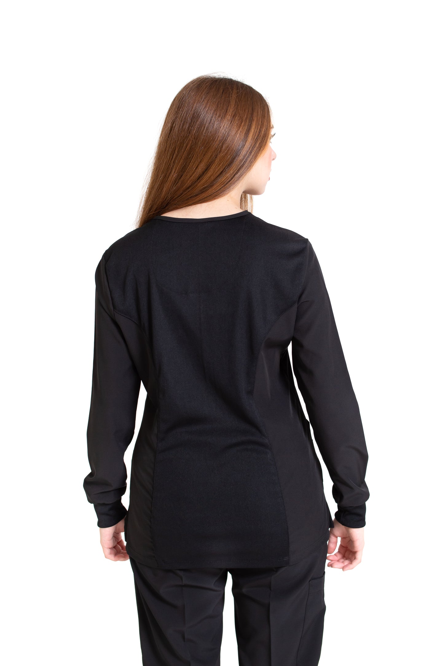Conjunto SET Filipina MANGA LARGA y Pantalón EV-16 Tatita REPELENTE A FLUIDOS-Color NEGRO Dama-Ana Isabel Uniformes