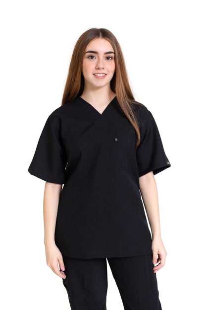 Conjunto SET Filipina y Pantalón JP-13 UNISEX-Color NEGRO-JUANPA