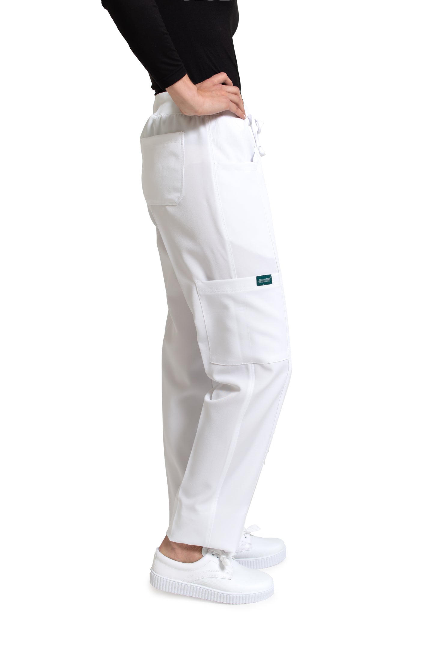 Conjunto SET Filipina MANGA LARGA y Pantalón EV-16 Tatita REPELENTE A FLUIDOS-Color BLANCO Dama-Ana Isabel Uniformes