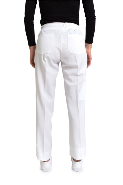 Conjunto SET Filipina y Pantalón EV-30 Paola con Cierre REPELENTE A FLUIDOS-Color Blanco Dama-Ana Isabel Uniformes