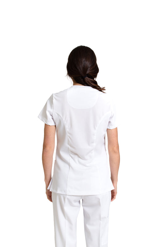 Filipina Top EV-04 Tatita REPELENTE A FLUIDOS-Color BLANCO Dama-Ana Isabel Uniformes