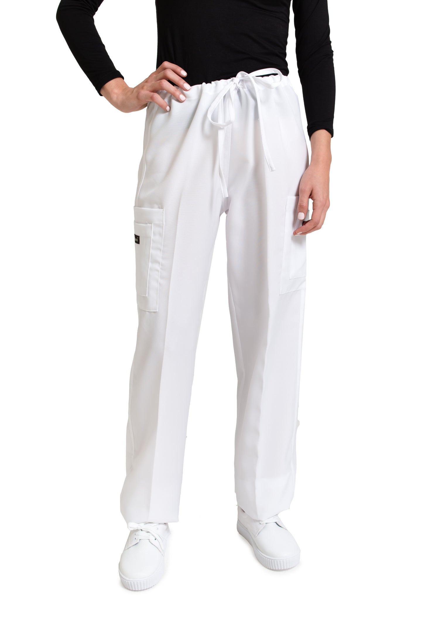 Conjunto SET Filipina MANGA LARGA y Pantalón JP-14 UNISEX-Color BLANCO-JUANPA