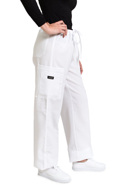 Conjunto SET Filipina y Pantalón JP-13 UNISEX-Color BLANCO-JUANPA