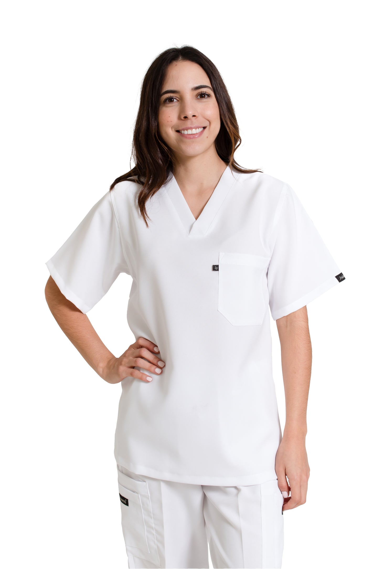 Conjunto SET Filipina y Pantalón JP-13 UNISEX-Color BLANCO-JUANPA
