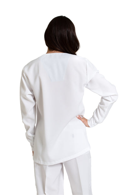 Filipina Top JP-14 MANGA LARGA UNISEX-Color Blanco-JUANPA