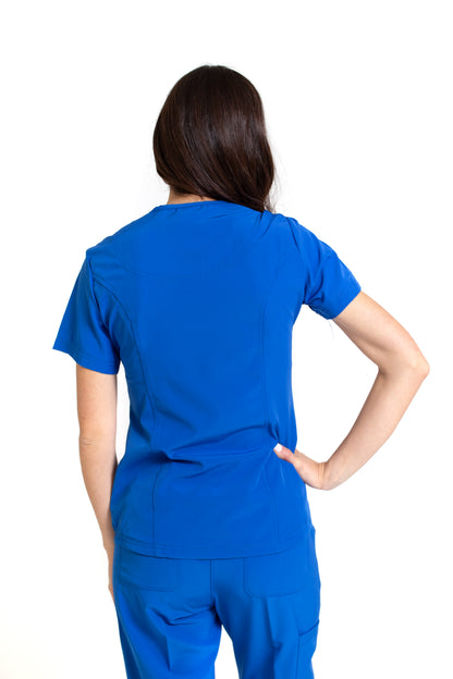 Filipina Top EV-02 Muñin REPELENTE A FLUIDOS-Color AZUL REY Dama-Ana Isabel Uniformes
