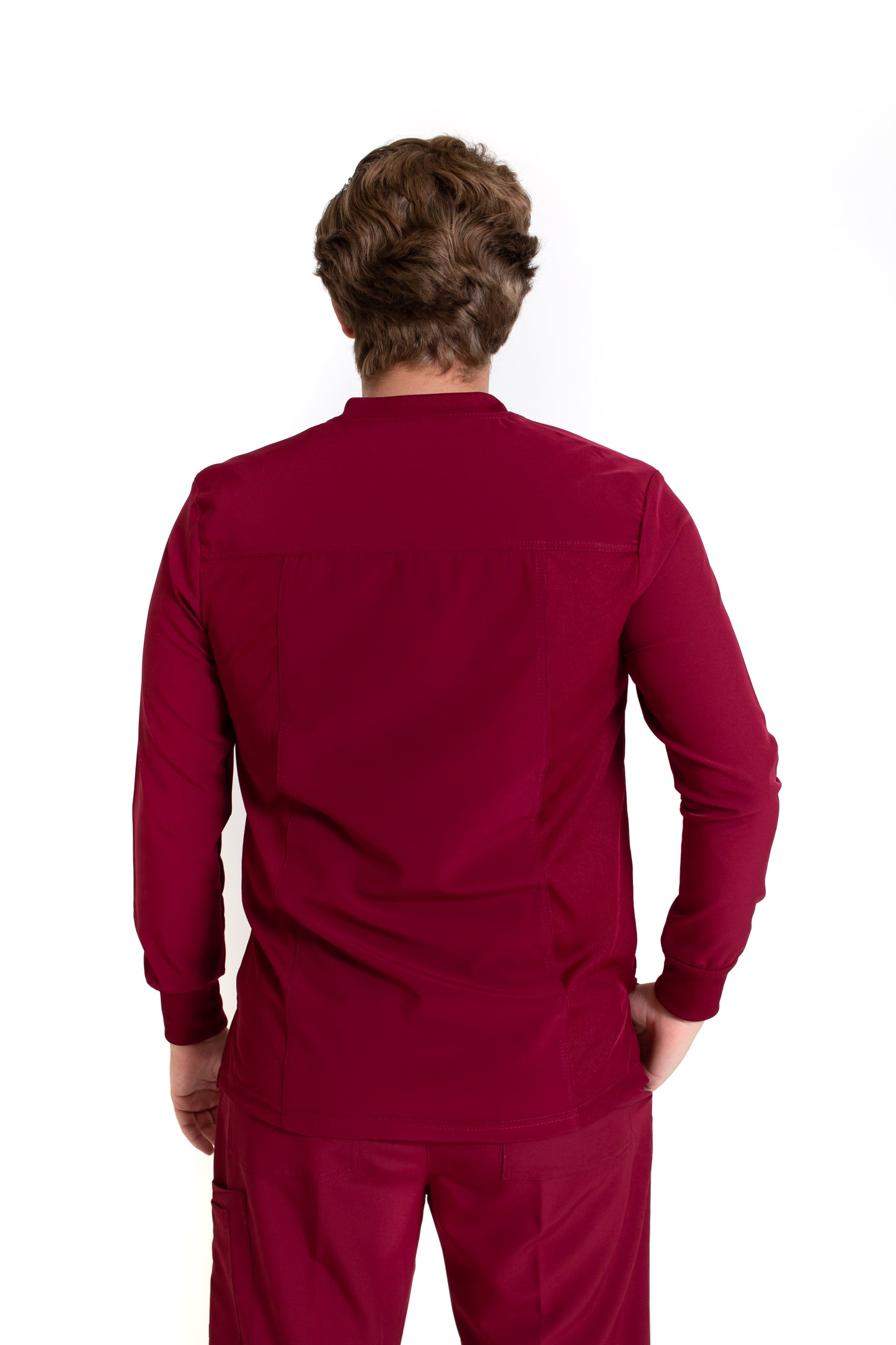 Filipina MANGA LARGA EA-03 REPELENTE A FLUIDOS-Color VINO HOMBRE-HASSAN Uniformes