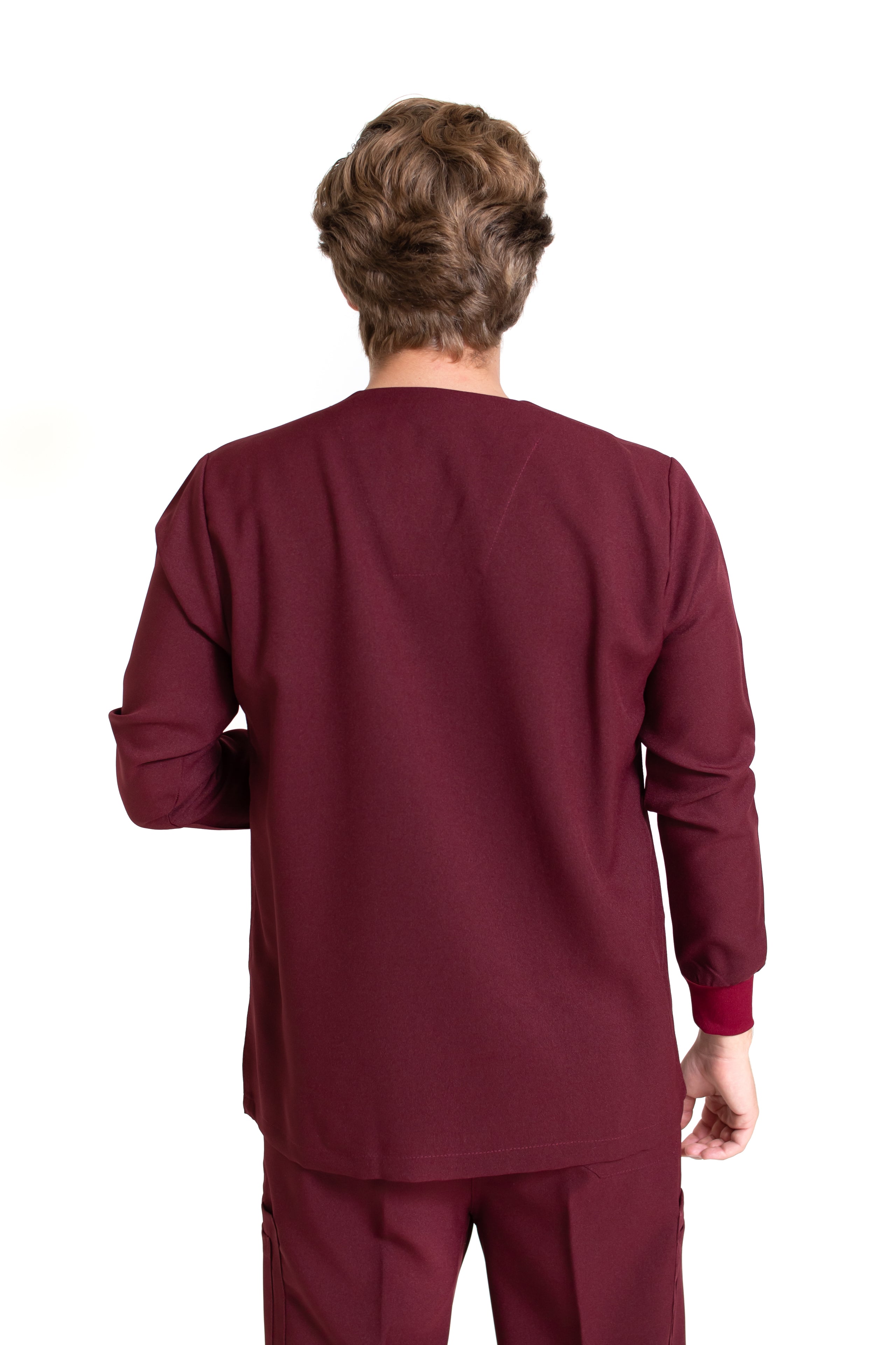 Filipina Top JP-14 MANGA LARGA UNISEX-Color VINO-JUANPA