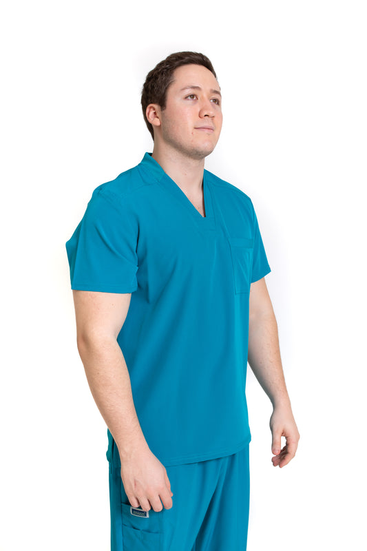 Conjunto SET Filipina y Pantalón EA-02 REPELENTE A FLUIDOS-Color VERDE HOMBRE-HASSAN Uniformes