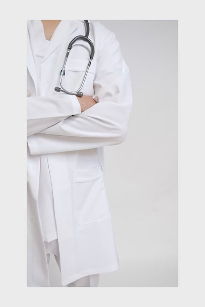 Bata Médica y de Laboratorio DOBLE STRETCH con REPELENTE A FLUIDOS para Hombre - HA-30-IM